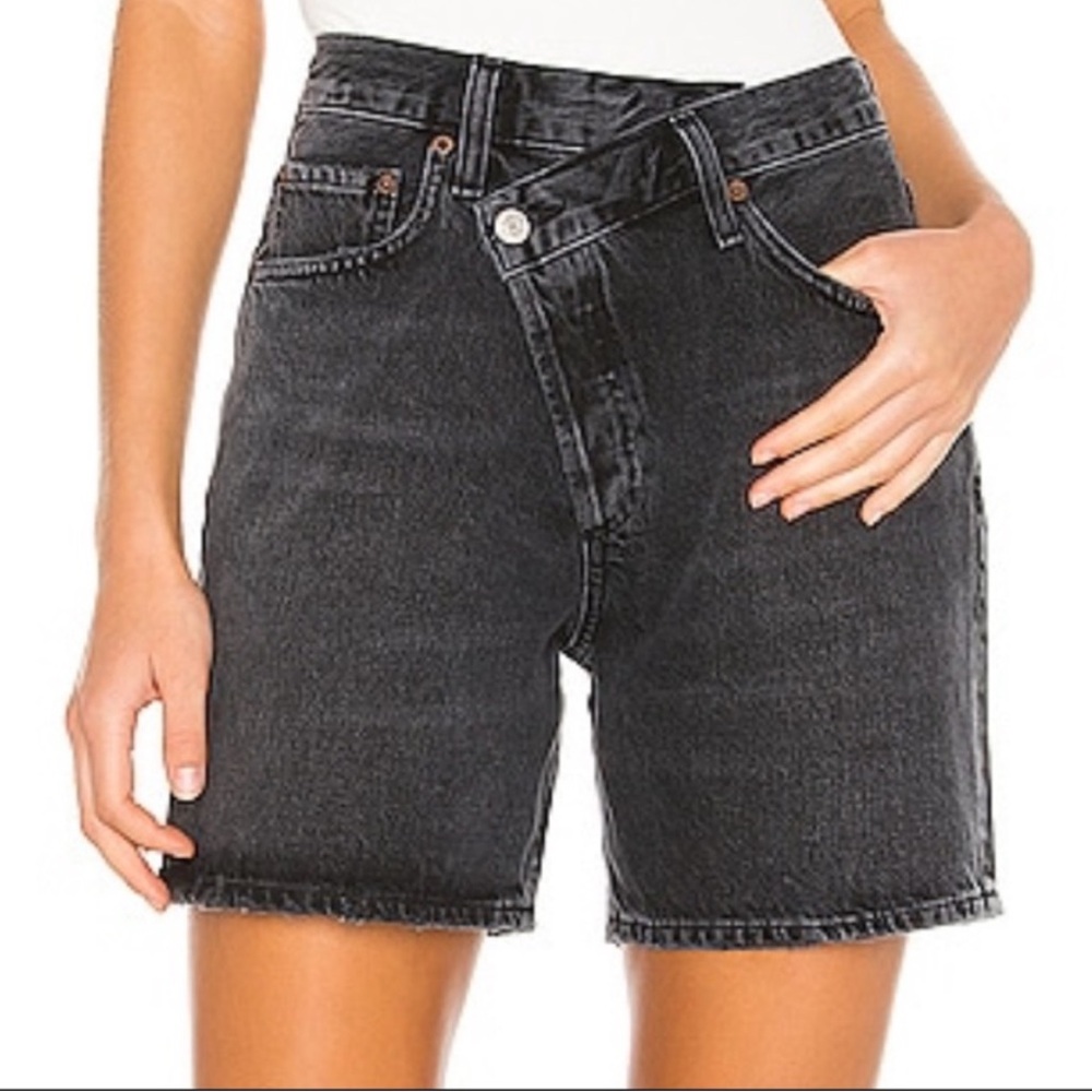 Agolde Dark Wash Jean Shorts